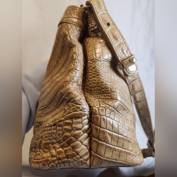 Brahmin Louise Rose Satchel With Crocodile Embossed Leather - Picture 8 of 17